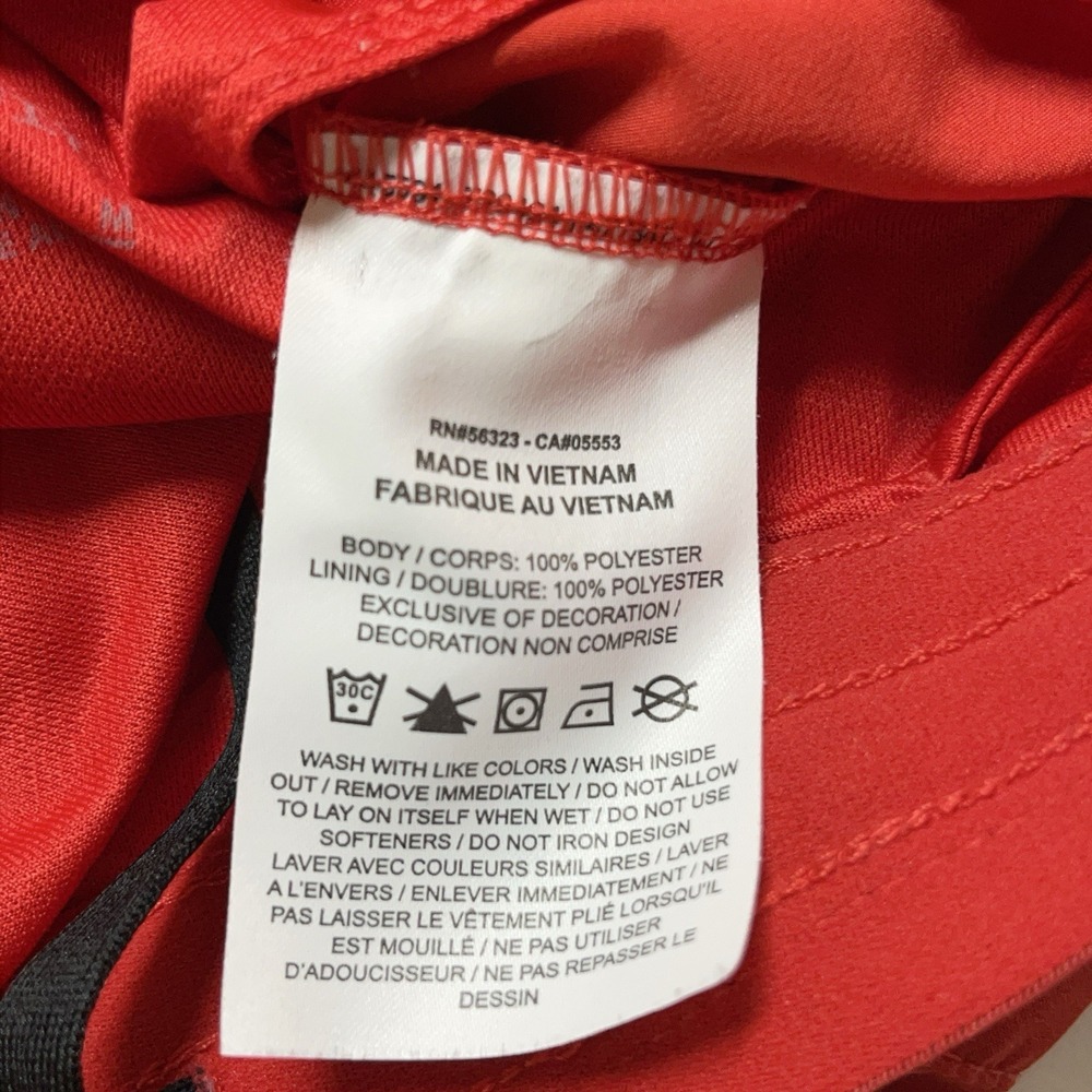 Nike Dri Fit Womens Lined Running Shorts M Red Drawstring 4" Lacrosse Zip Pocket - Picture 10 of 14